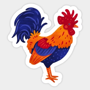 Rooster Illustration Sticker